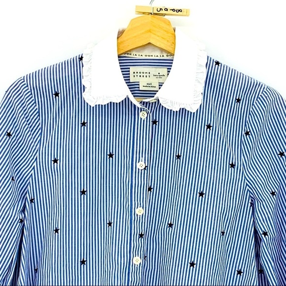 Kate Spade Twinkle Star Stripe Ruffle Button Front - Picture 4 of 10